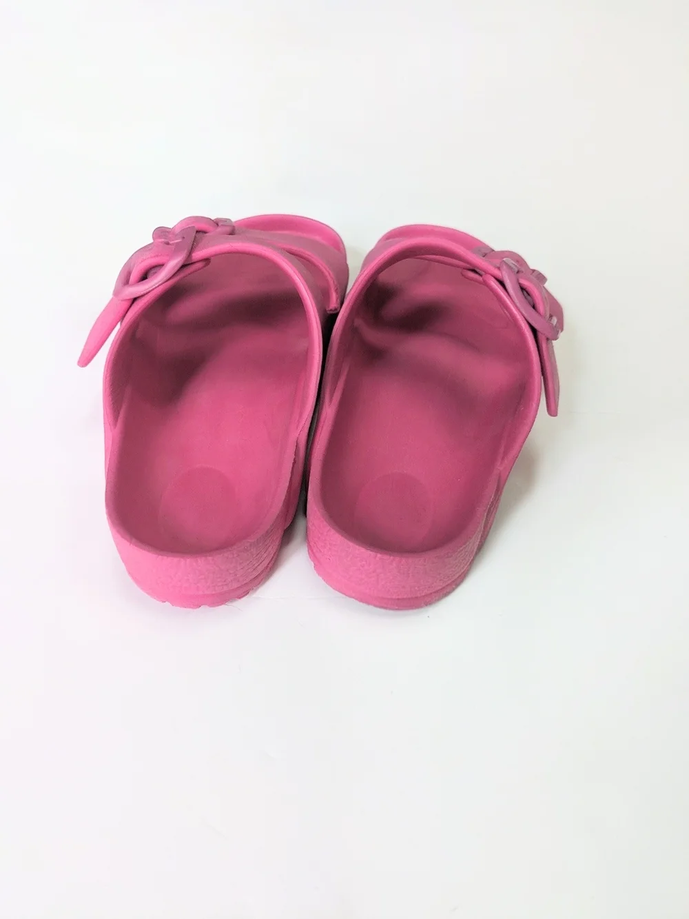 Birkenstock Arizona EVA Girls Bright Pink Sz US 11.5/EU 29 Two Strap Slides